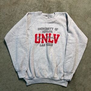 Vintage 90s University Of Nevada UNLV Crewneck Sweater XL Made In USA Boxy